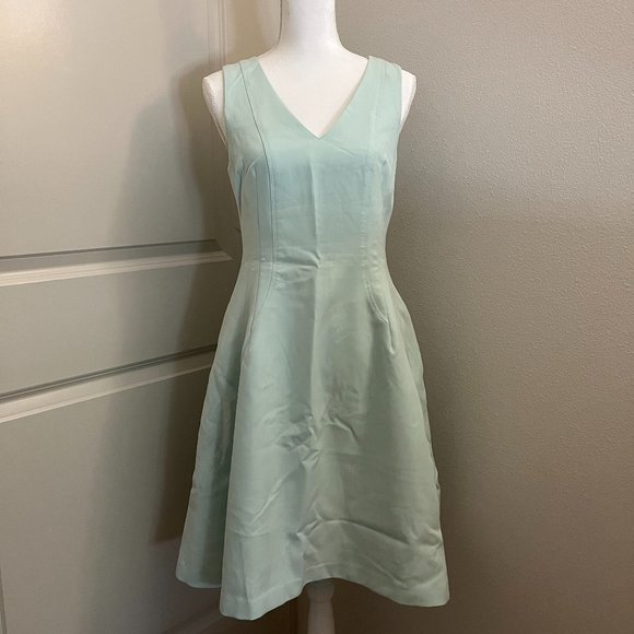 Banana Republic Mint Fit and Flare A-Line Dress, Size 8 - Picture 1 of 9